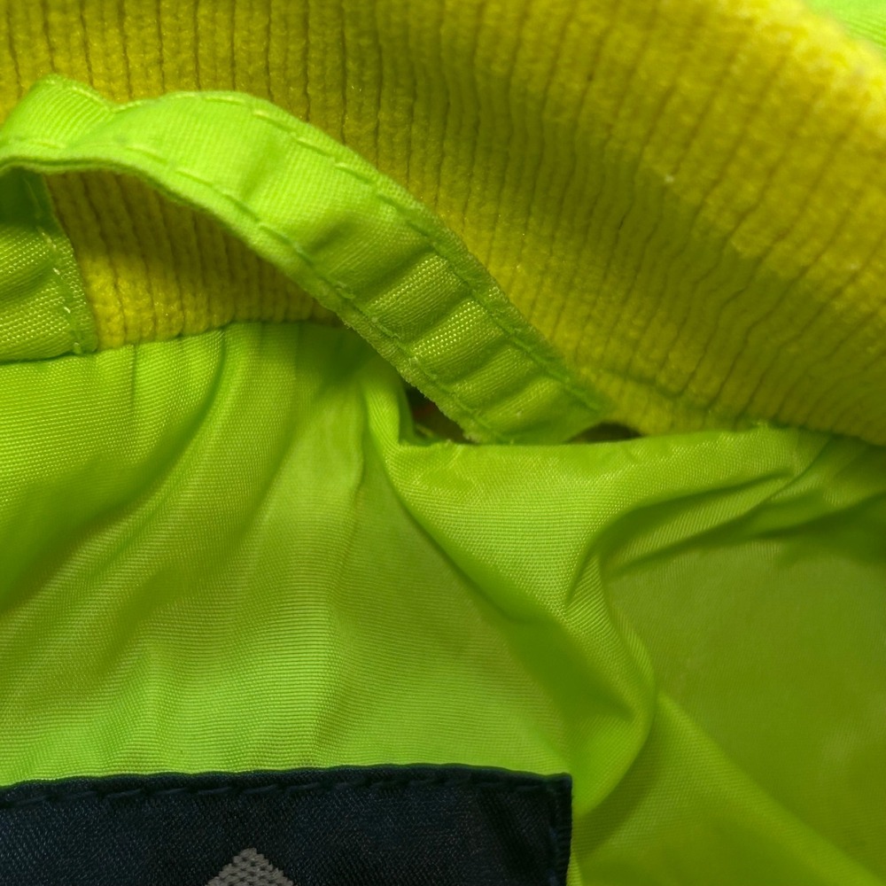 Columbia Windbreaker Jacket XL Mens Black Neon Green Pink Retro 90s Colorblock - Picture 3 of 8